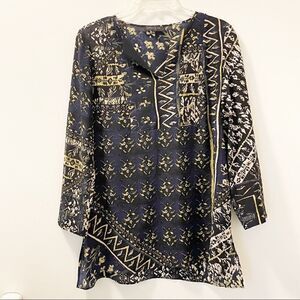 Lafayette 148 - New York Silk Printed Blouse - Size Small